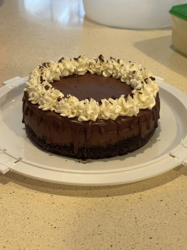 Custom chocolate cheesecake by Onna's Sweets and Eats San Antonio TX
